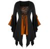 Adult Female Costumes to Hire - Medieval - Orange & Black Top